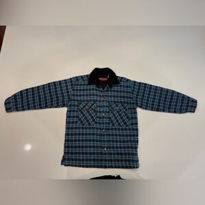 Bugle Boy Black and Blue Plaid Shirt
